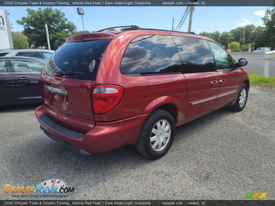 2006 Chrysler Town & Country Touring Inferno Red Pearl / Dark Khaki/Light Graystone Photo #3