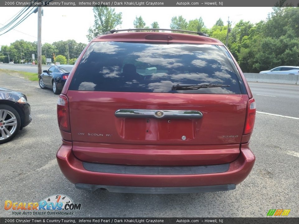 2006 Chrysler Town & Country Touring Inferno Red Pearl / Dark Khaki/Light Graystone Photo #4