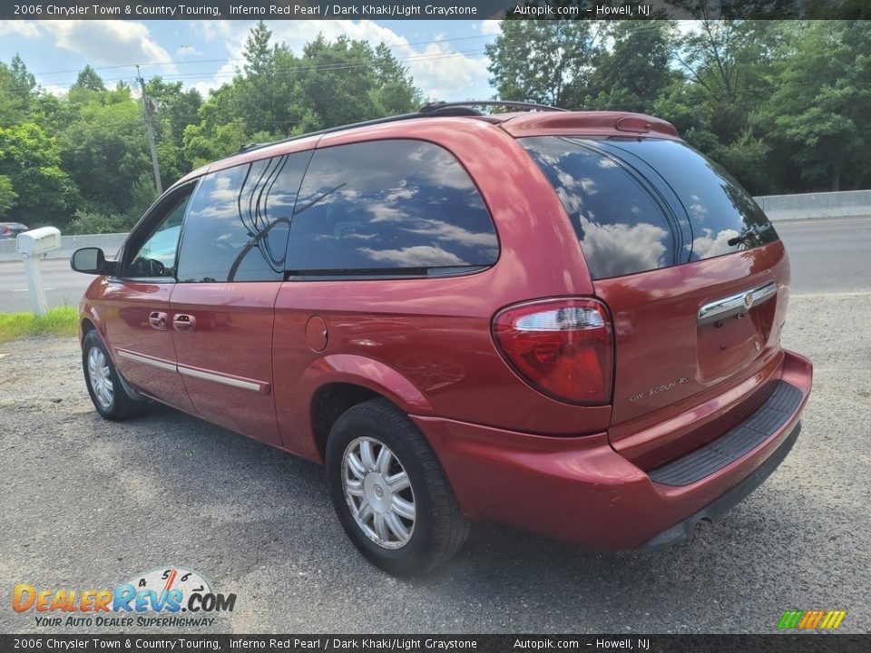 2006 Chrysler Town & Country Touring Inferno Red Pearl / Dark Khaki/Light Graystone Photo #5