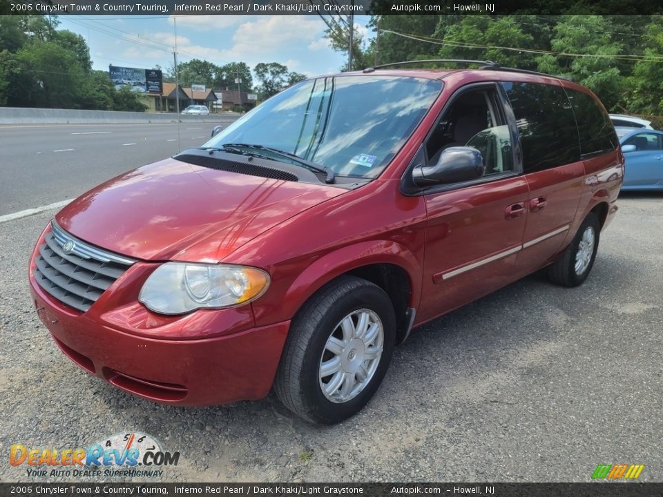 2006 Chrysler Town & Country Touring Inferno Red Pearl / Dark Khaki/Light Graystone Photo #6