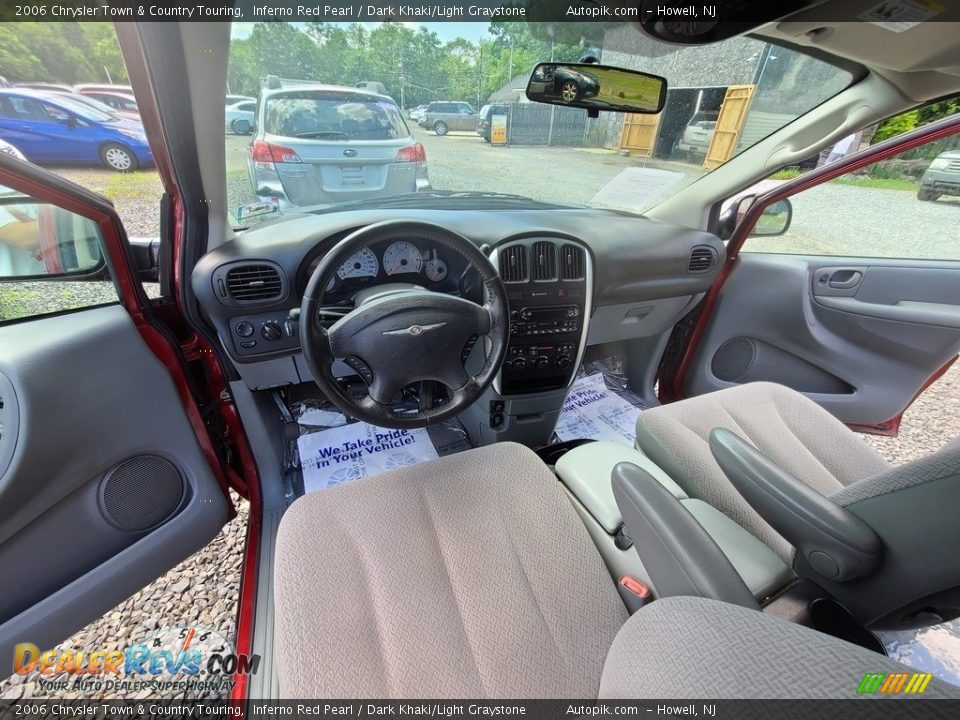 2006 Chrysler Town & Country Touring Inferno Red Pearl / Dark Khaki/Light Graystone Photo #8