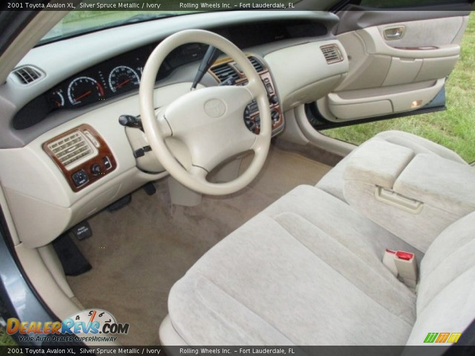 2001 Toyota Avalon XL Silver Spruce Metallic / Ivory Photo #36