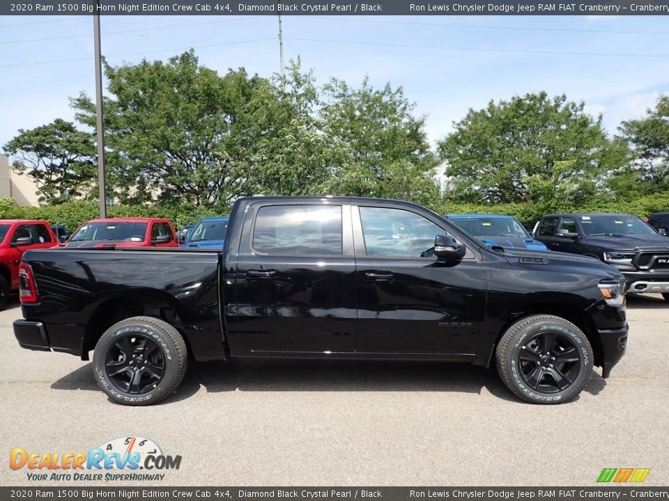 2020 Ram 1500 Big Horn Night Edition Crew Cab 4x4 Diamond Black Crystal Pearl / Black Photo #4