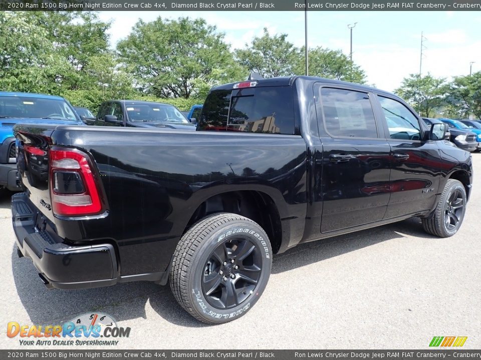 2020 Ram 1500 Big Horn Night Edition Crew Cab 4x4 Diamond Black Crystal Pearl / Black Photo #5