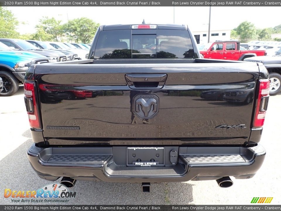 2020 Ram 1500 Big Horn Night Edition Crew Cab 4x4 Diamond Black Crystal Pearl / Black Photo #6
