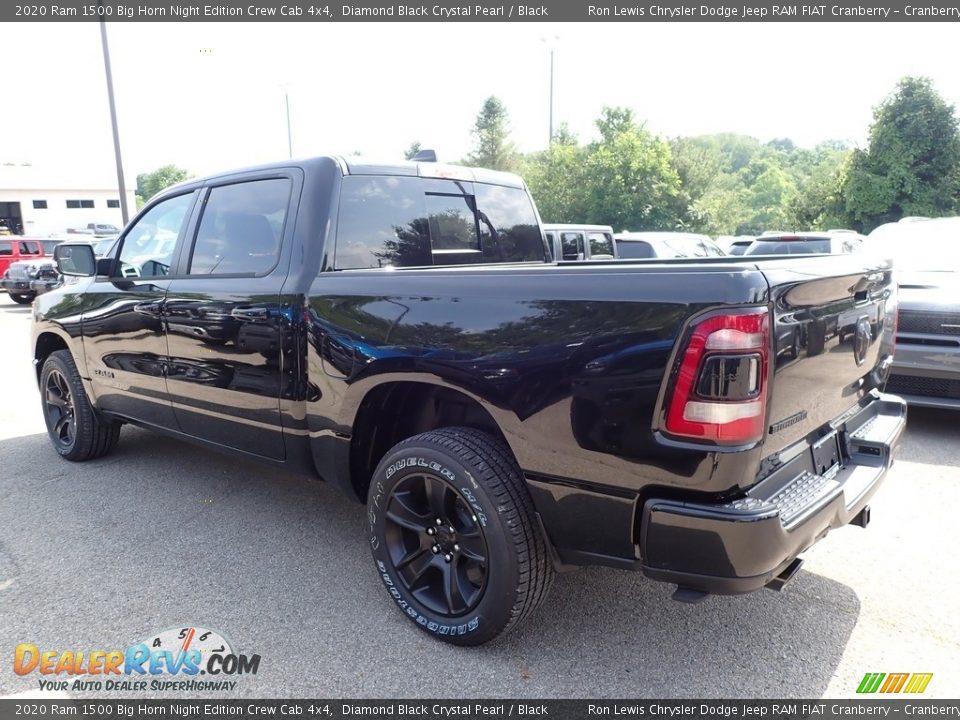 2020 Ram 1500 Big Horn Night Edition Crew Cab 4x4 Diamond Black Crystal Pearl / Black Photo #7