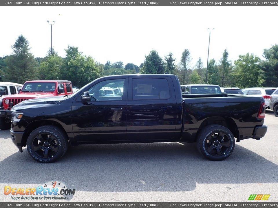 2020 Ram 1500 Big Horn Night Edition Crew Cab 4x4 Diamond Black Crystal Pearl / Black Photo #8