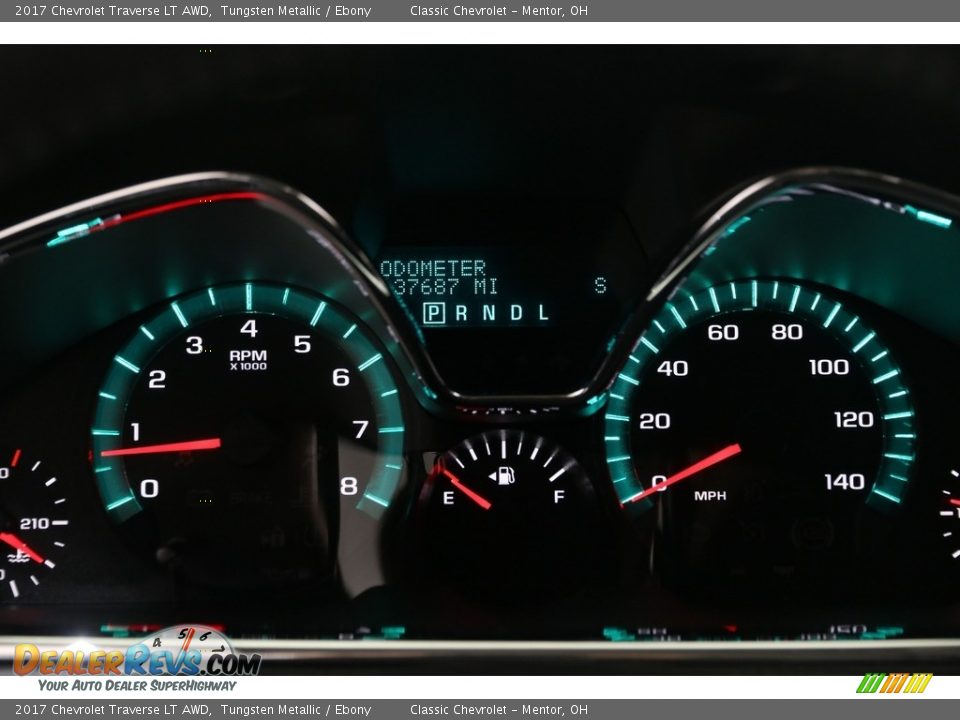 2017 Chevrolet Traverse LT AWD Tungsten Metallic / Ebony Photo #8