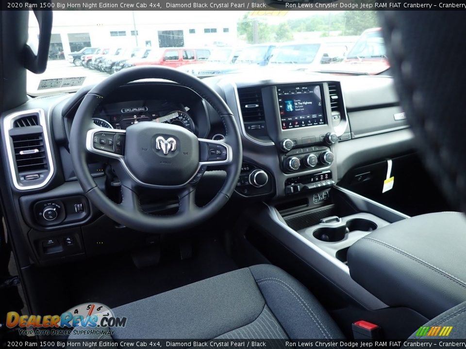 2020 Ram 1500 Big Horn Night Edition Crew Cab 4x4 Diamond Black Crystal Pearl / Black Photo #14