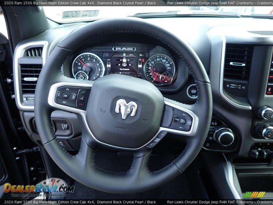2020 Ram 1500 Big Horn Night Edition Crew Cab 4x4 Diamond Black Crystal Pearl / Black Photo #17