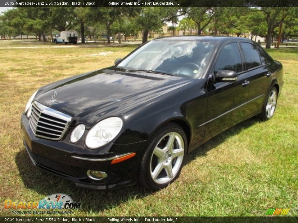 2009 Mercedes-Benz E 550 Sedan Black / Black Photo #1