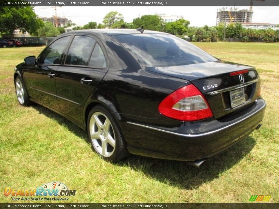 2009 Mercedes-Benz E 550 Sedan Black / Black Photo #5