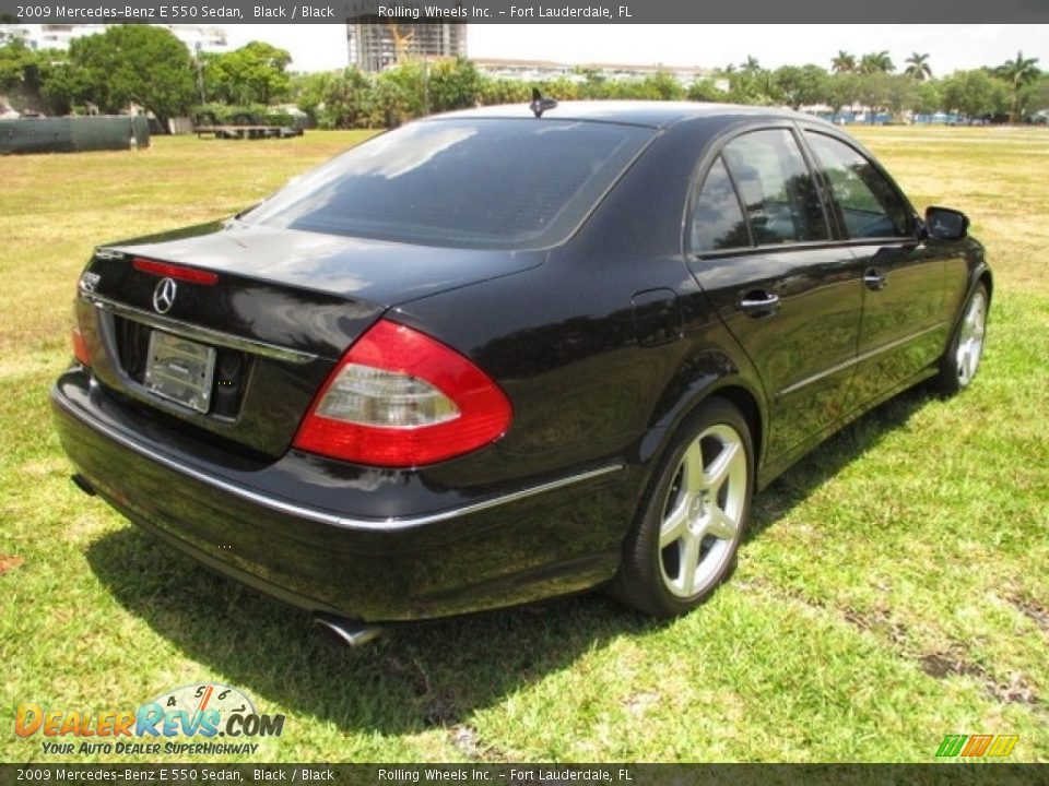 2009 Mercedes-Benz E 550 Sedan Black / Black Photo #9