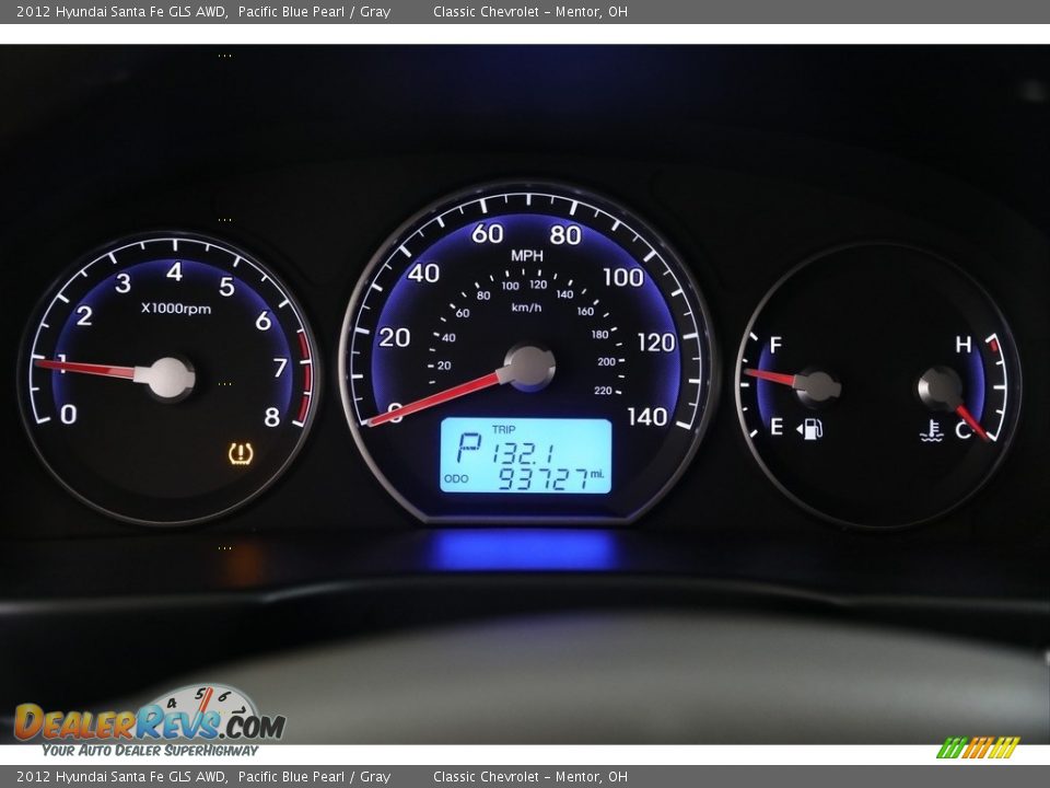 2012 Hyundai Santa Fe GLS AWD Pacific Blue Pearl / Gray Photo #7