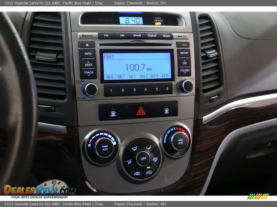 2012 Hyundai Santa Fe GLS AWD Pacific Blue Pearl / Gray Photo #8