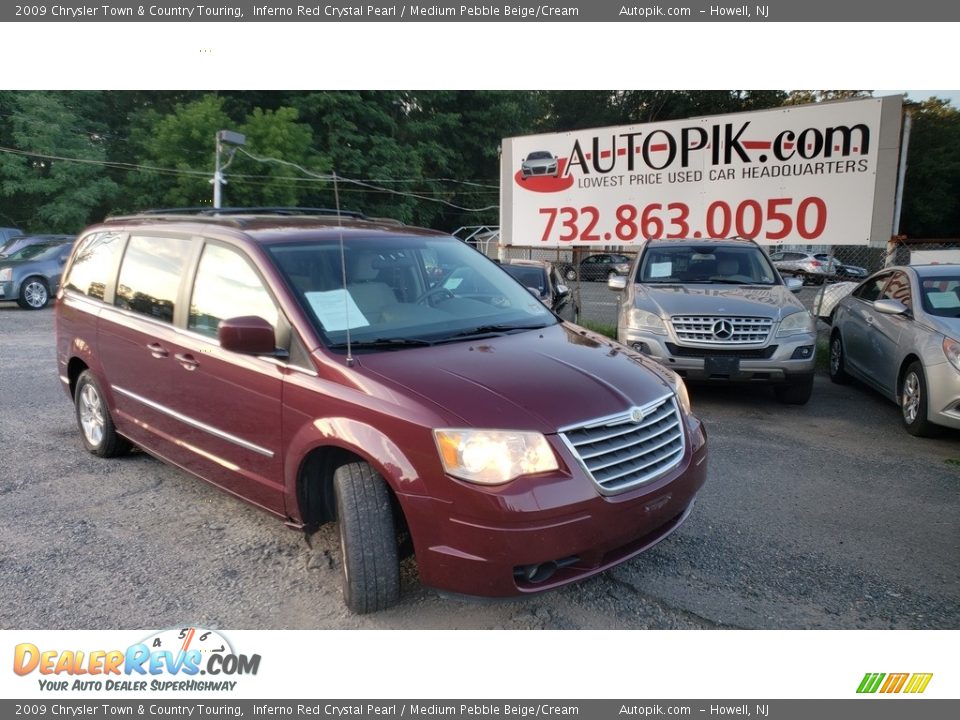 2009 Chrysler Town & Country Touring Inferno Red Crystal Pearl / Medium Pebble Beige/Cream Photo #1