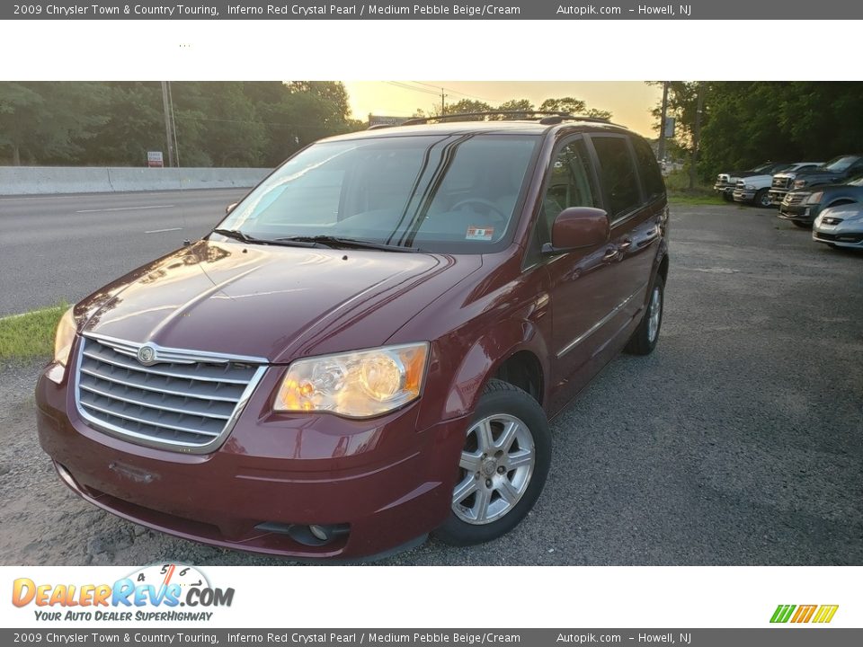 2009 Chrysler Town & Country Touring Inferno Red Crystal Pearl / Medium Pebble Beige/Cream Photo #3