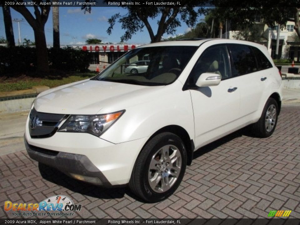 2009 Acura MDX Aspen White Pearl / Parchment Photo #1