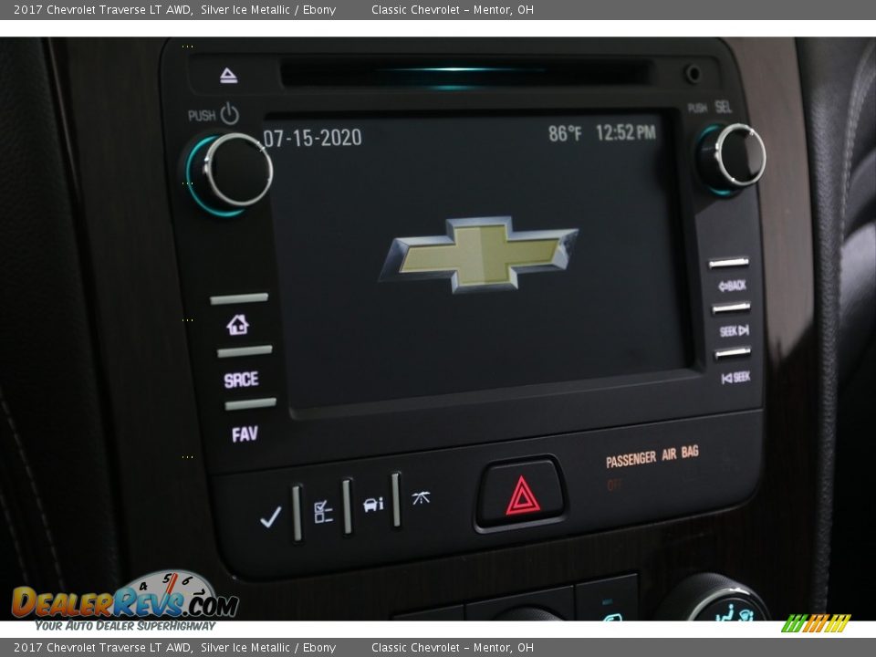 2017 Chevrolet Traverse LT AWD Silver Ice Metallic / Ebony Photo #12