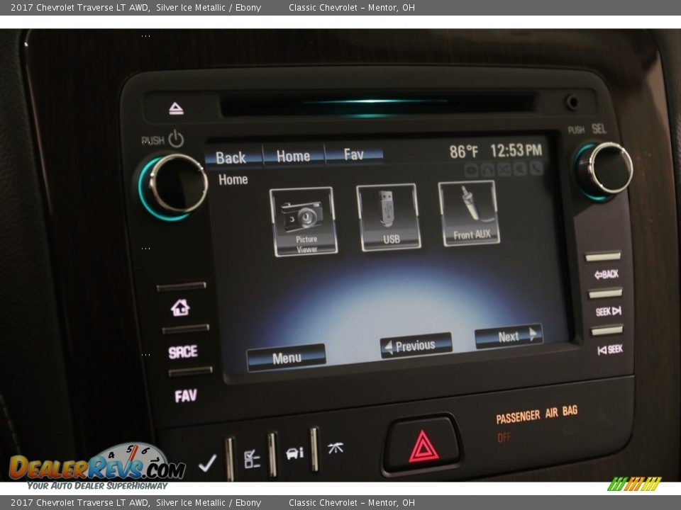 2017 Chevrolet Traverse LT AWD Silver Ice Metallic / Ebony Photo #14