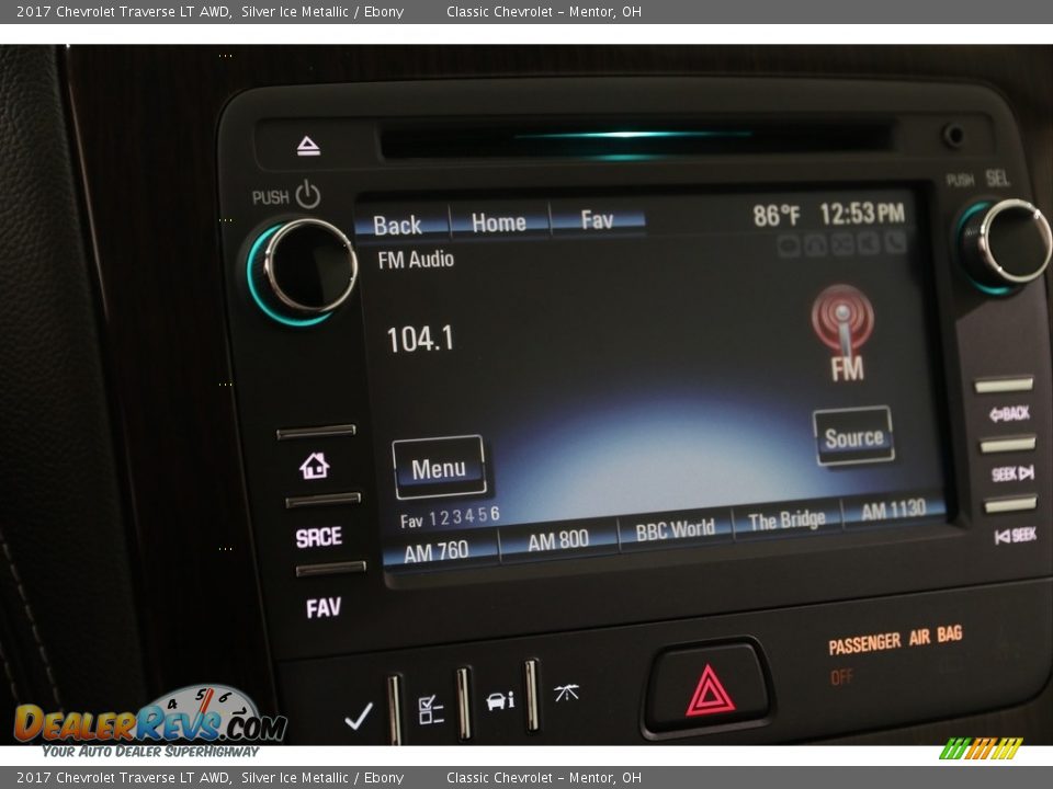 2017 Chevrolet Traverse LT AWD Silver Ice Metallic / Ebony Photo #15