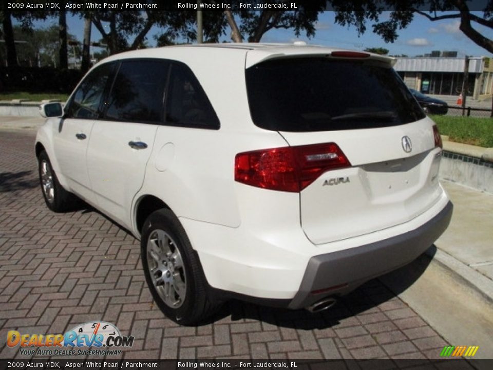 2009 Acura MDX Aspen White Pearl / Parchment Photo #5