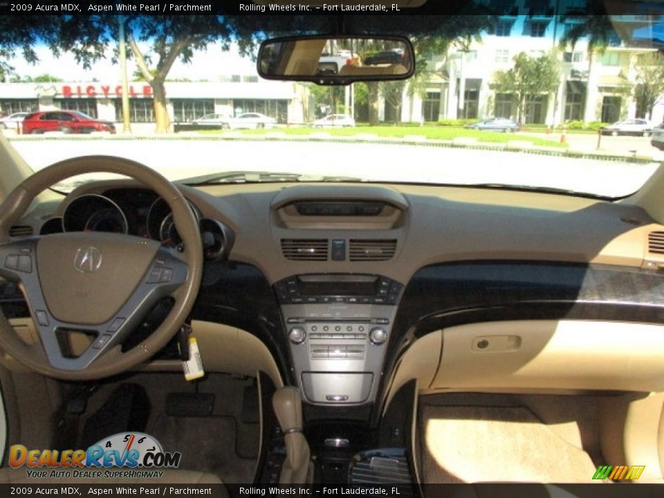 2009 Acura MDX Aspen White Pearl / Parchment Photo #6