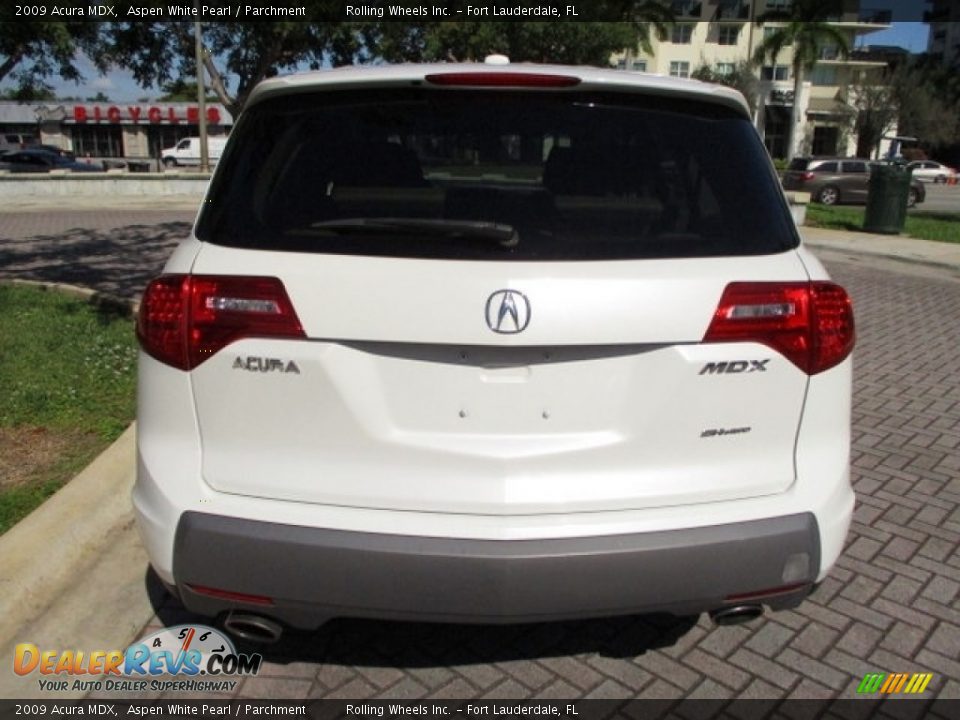 2009 Acura MDX Aspen White Pearl / Parchment Photo #7
