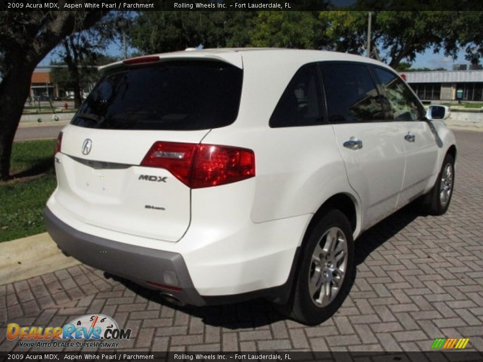 2009 Acura MDX Aspen White Pearl / Parchment Photo #9