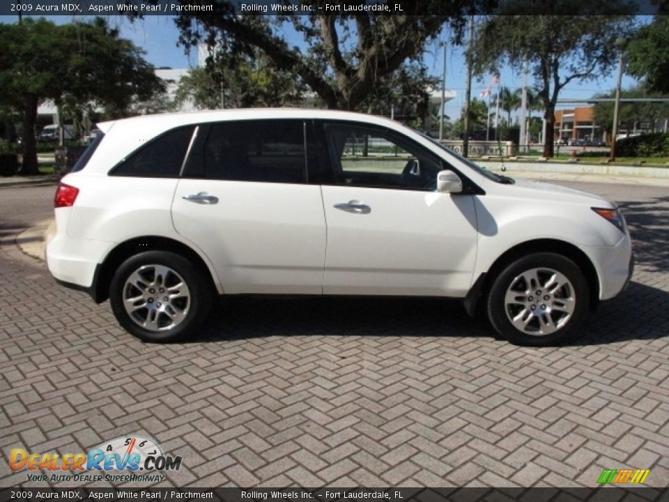 2009 Acura MDX Aspen White Pearl / Parchment Photo #11