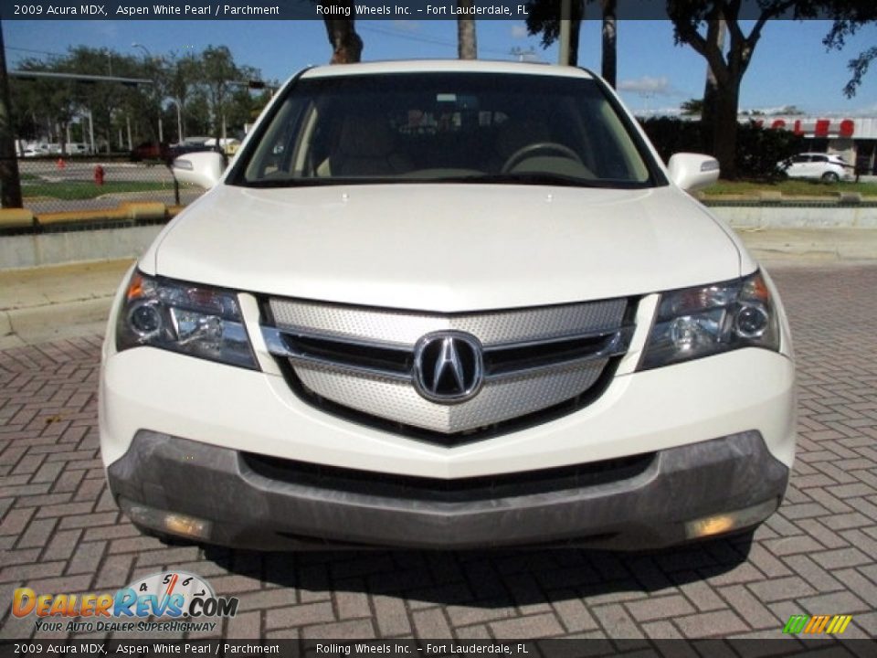 2009 Acura MDX Aspen White Pearl / Parchment Photo #13