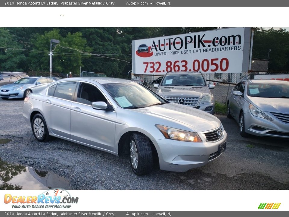 2010 Honda Accord LX Sedan Alabaster Silver Metallic / Gray Photo #1