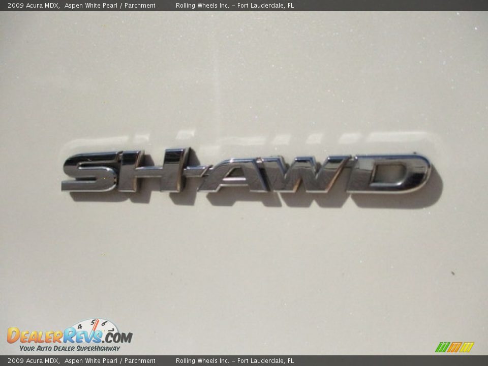 2009 Acura MDX Aspen White Pearl / Parchment Photo #14