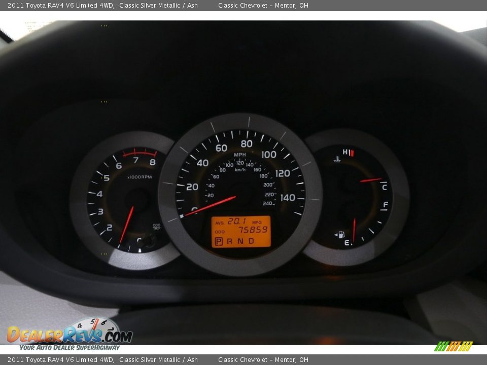 2011 Toyota RAV4 V6 Limited 4WD Classic Silver Metallic / Ash Photo #9