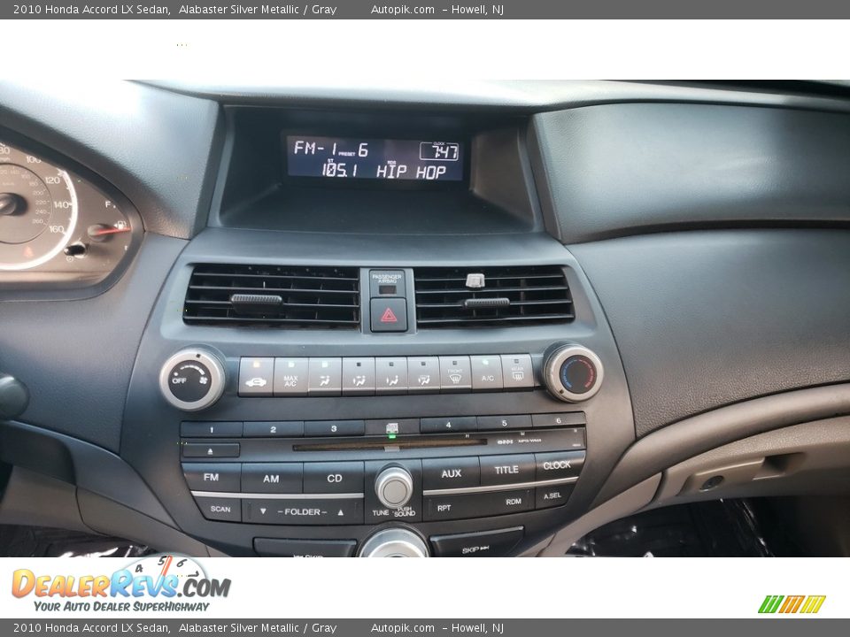 2010 Honda Accord LX Sedan Alabaster Silver Metallic / Gray Photo #15