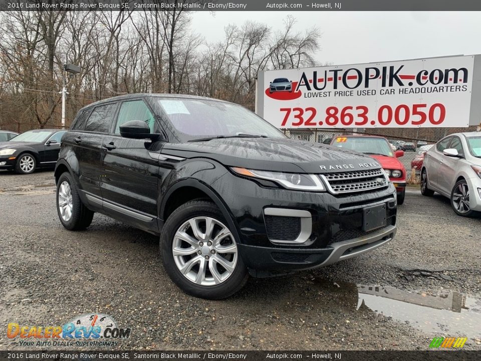 2016 Land Rover Range Rover Evoque SE Santorini Black Metalllic / Ebony/Ebony Photo #1