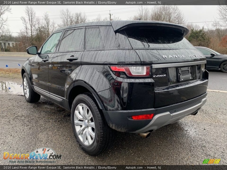 2016 Land Rover Range Rover Evoque SE Santorini Black Metalllic / Ebony/Ebony Photo #4