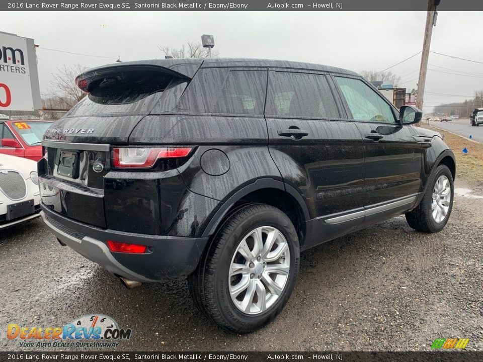 2016 Land Rover Range Rover Evoque SE Santorini Black Metalllic / Ebony/Ebony Photo #5