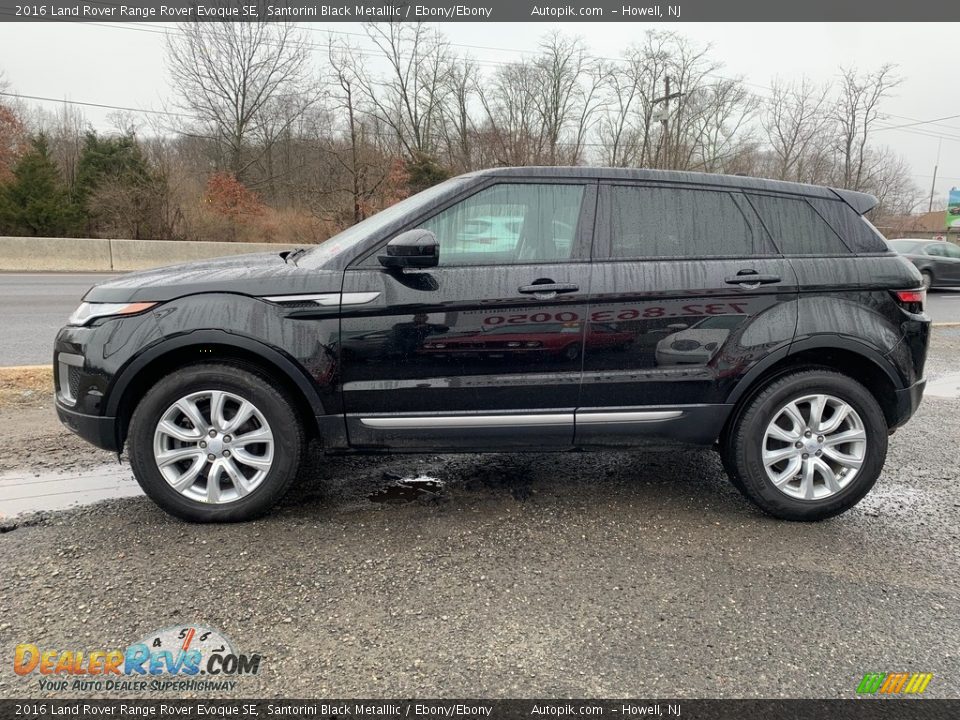 2016 Land Rover Range Rover Evoque SE Santorini Black Metalllic / Ebony/Ebony Photo #6