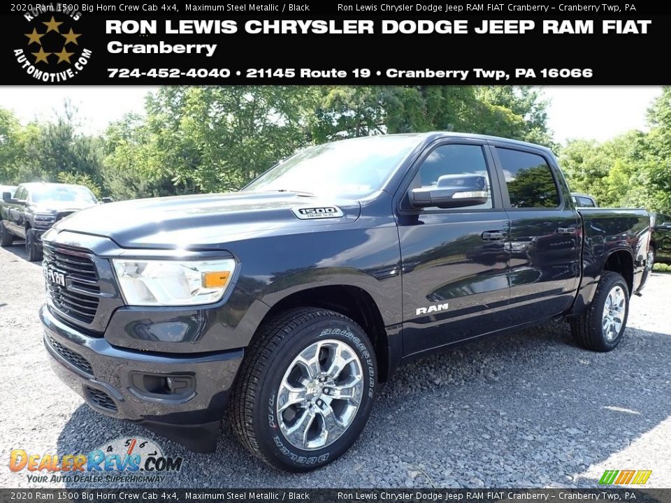 2020 Ram 1500 Big Horn Crew Cab 4x4 Maximum Steel Metallic / Black Photo #1