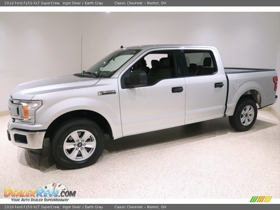 2019 Ford F150 XLT SuperCrew Ingot Silver / Earth Gray Photo #3