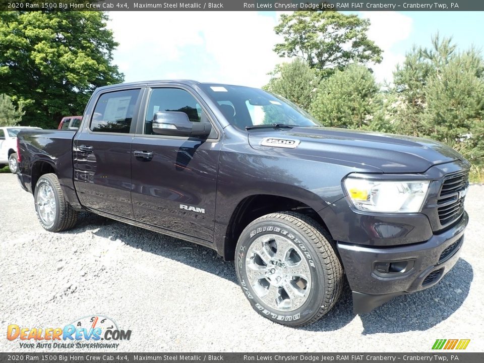 2020 Ram 1500 Big Horn Crew Cab 4x4 Maximum Steel Metallic / Black Photo #3