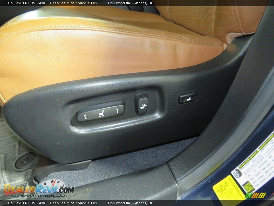 2015 Lexus RX 350 AWD Deep Sea Mica / Saddle Tan Photo #19