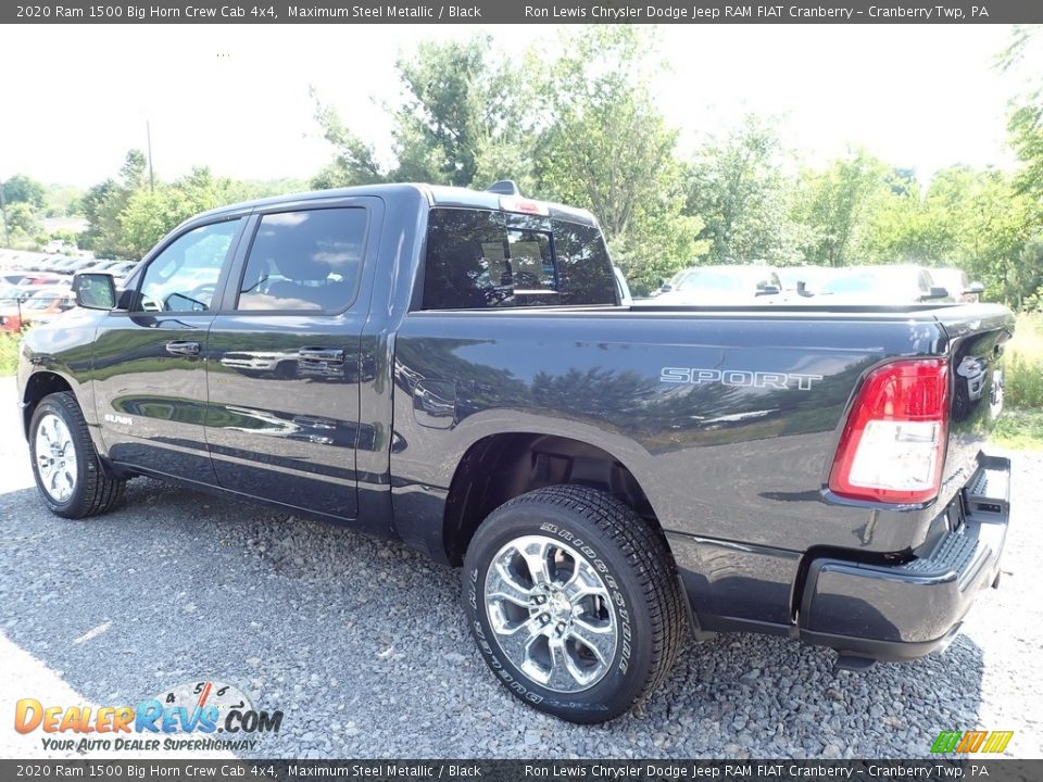 2020 Ram 1500 Big Horn Crew Cab 4x4 Maximum Steel Metallic / Black Photo #7