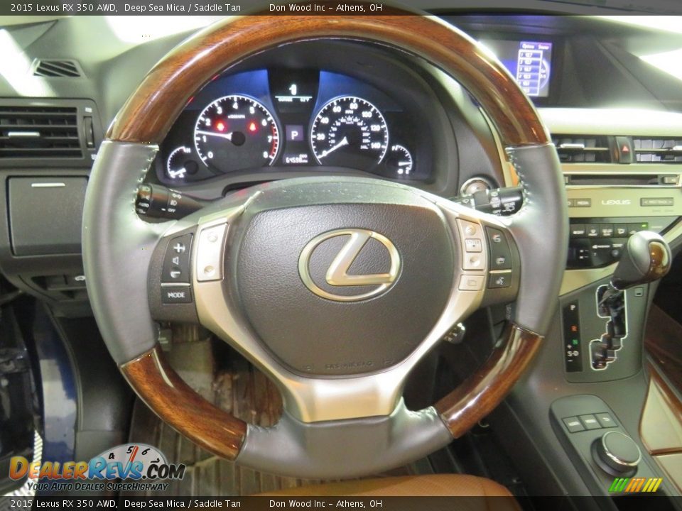 2015 Lexus RX 350 AWD Deep Sea Mica / Saddle Tan Photo #31