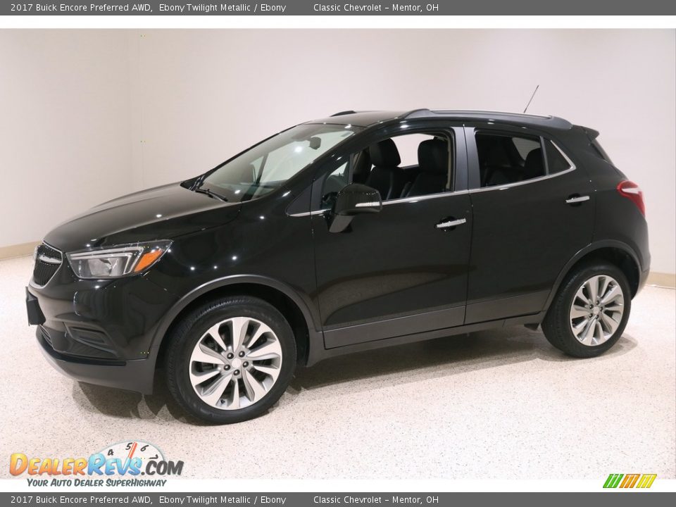 2017 Buick Encore Preferred AWD Ebony Twilight Metallic / Ebony Photo #3