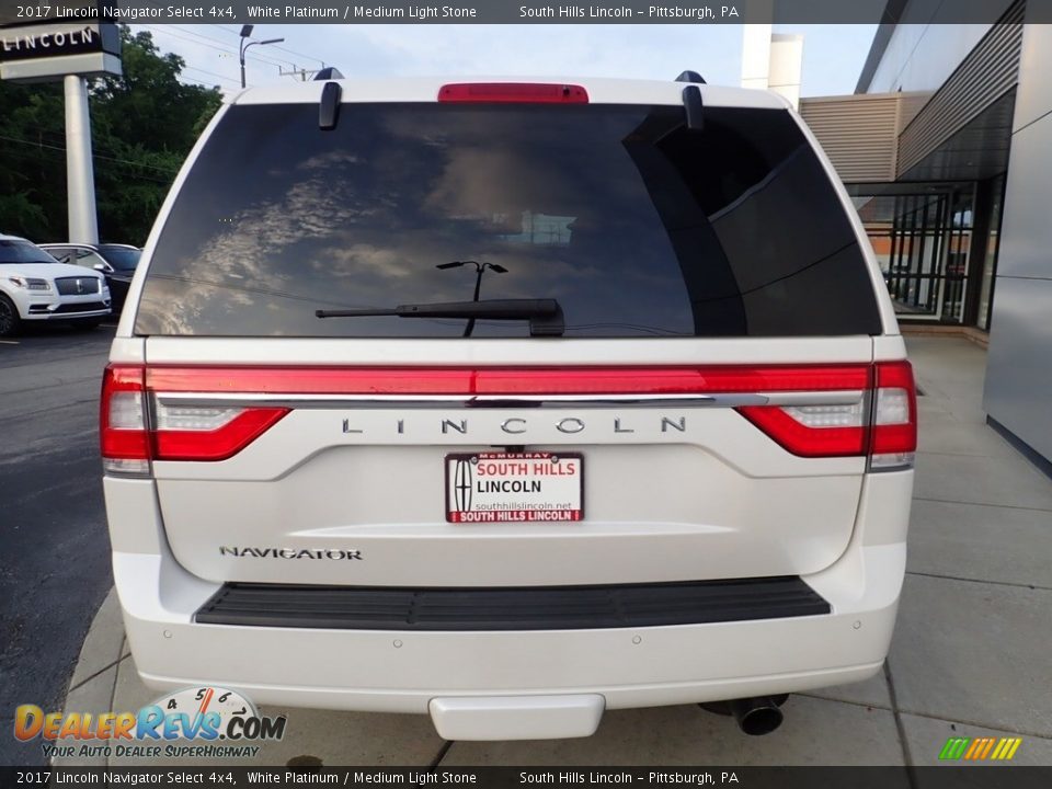 2017 Lincoln Navigator Select 4x4 White Platinum / Medium Light Stone Photo #4