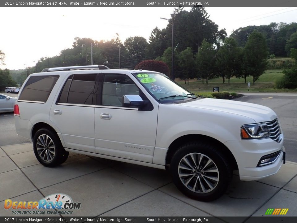 2017 Lincoln Navigator Select 4x4 White Platinum / Medium Light Stone Photo #7