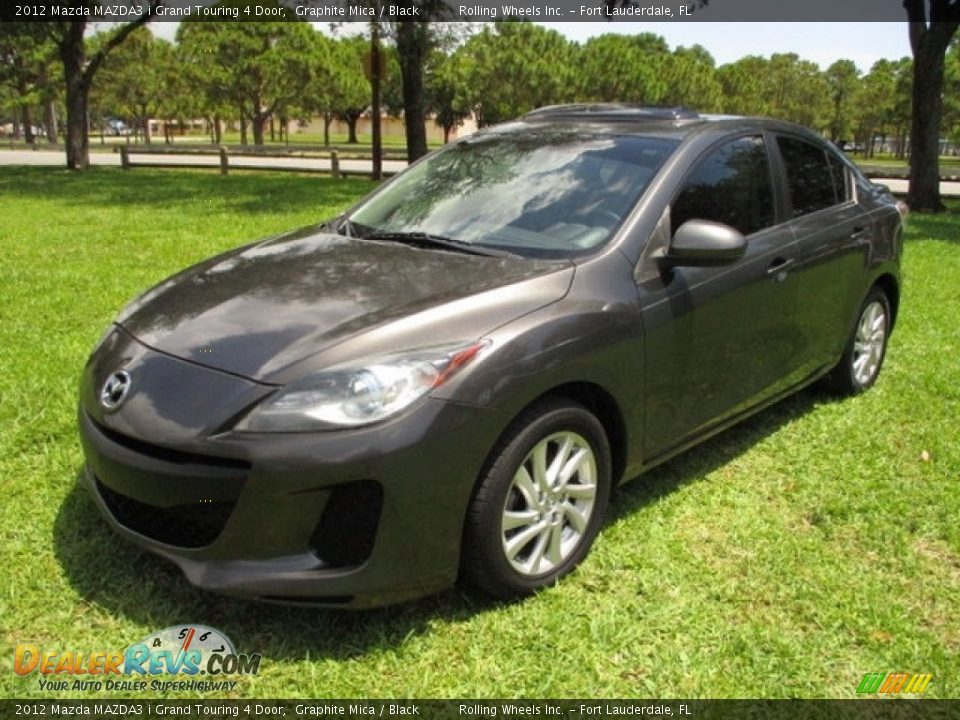 2012 Mazda MAZDA3 i Grand Touring 4 Door Graphite Mica / Black Photo #1