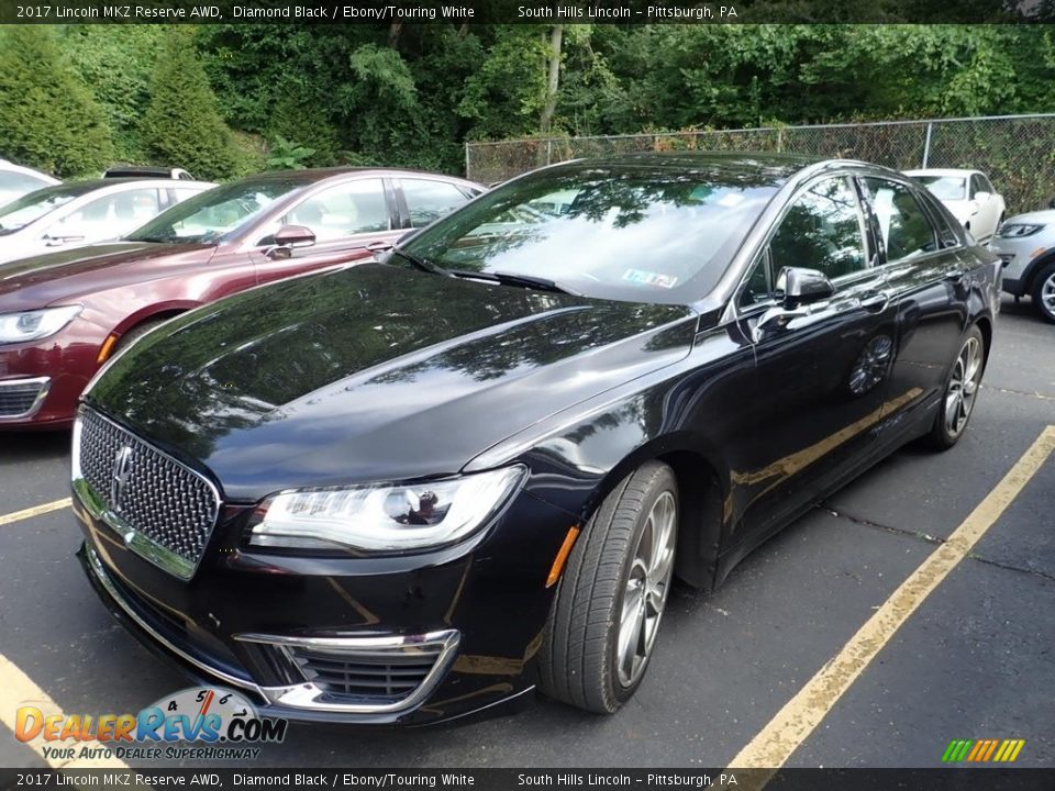 2017 Lincoln MKZ Reserve AWD Diamond Black / Ebony/Touring White Photo #1